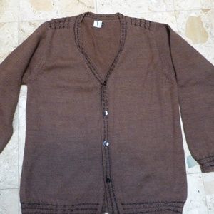 DAX Alpaca browncardigan sweater below hips xl